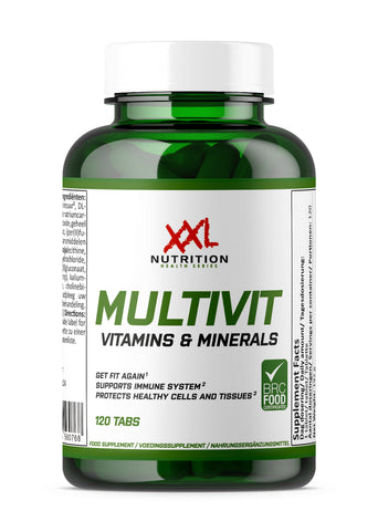 Boost vitality with Multivitamin by XXL Nutrition, available in Curacao at Mangusa Hypermarket. 