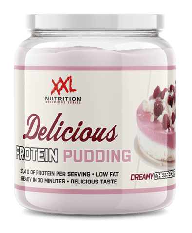 Indulge in Delicious Protein Pudding Cheesecake from XXL Nutrition at Mangusa Hypermarket in Curacao.