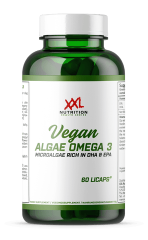 Discover Vegan Algae Omega 3 by XXL Nutrition - the premium plant-based supplement for heart and brain health.