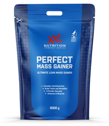 Achieve clean weight gain with Perfect Mass Gainer by XXL Nutrition, available in Curacao at Mangusa Hypermarket.
