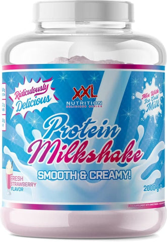 Indulge in Protein Milkshake by XXL Nutrition, available in Curacao at Mangusa Hypermarket.